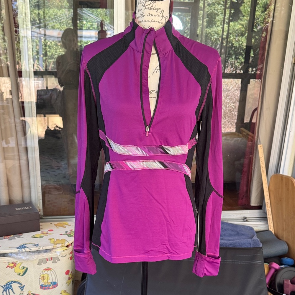 lululemon athletica Purple and Black pullover. Size 10.